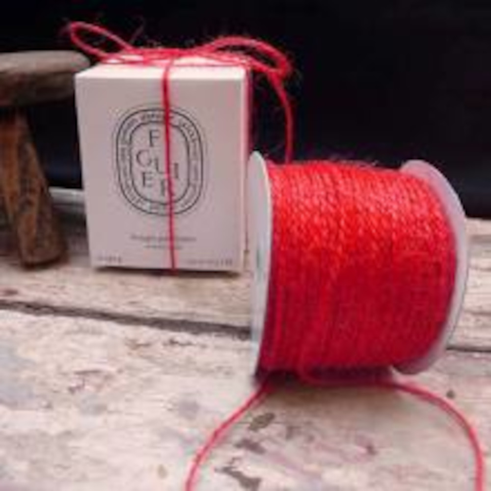 2 mm Red Jute Twine - 100 Yards - Click Image to Close